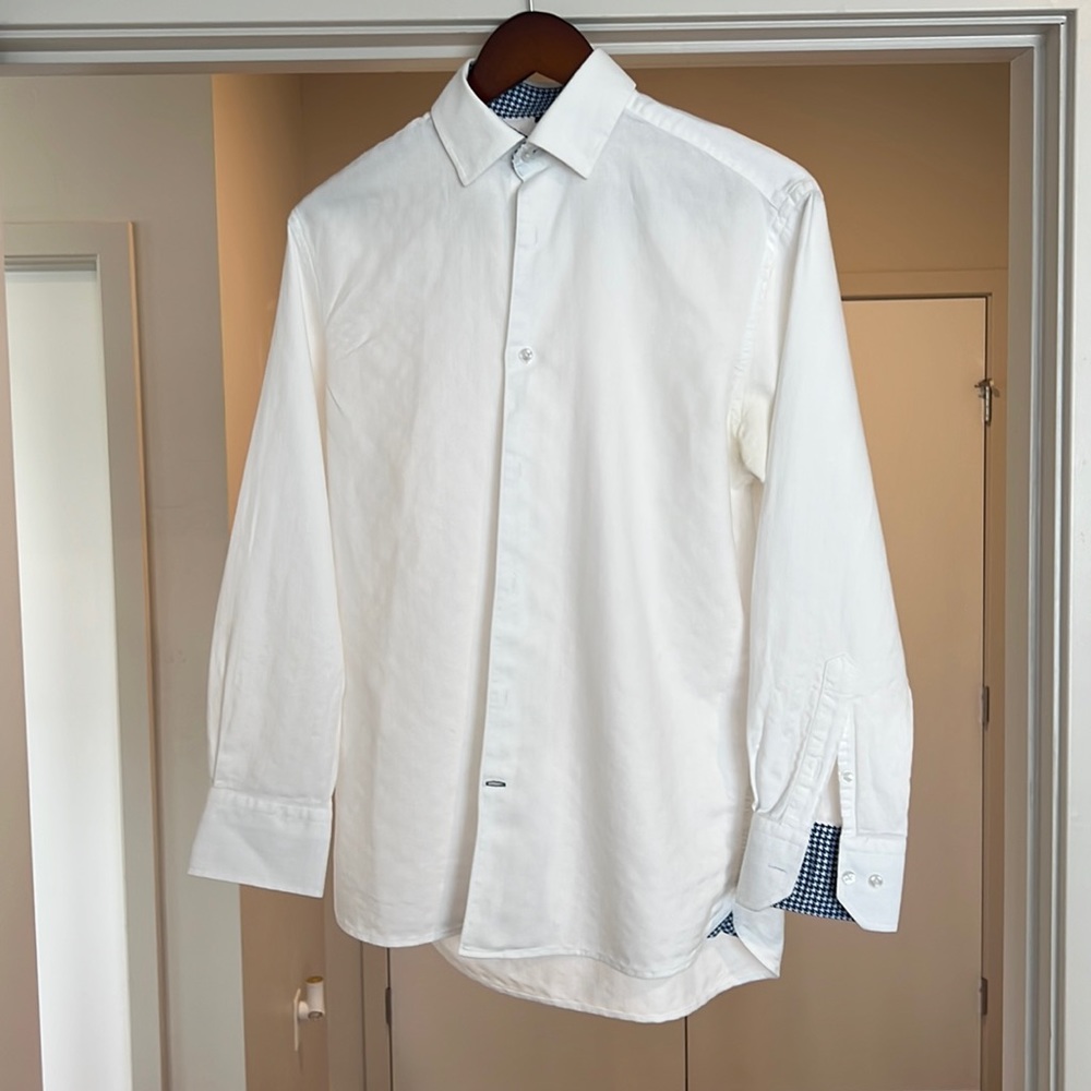 Visconti Black Limited Edition Men’s White Button Up Shirt Small